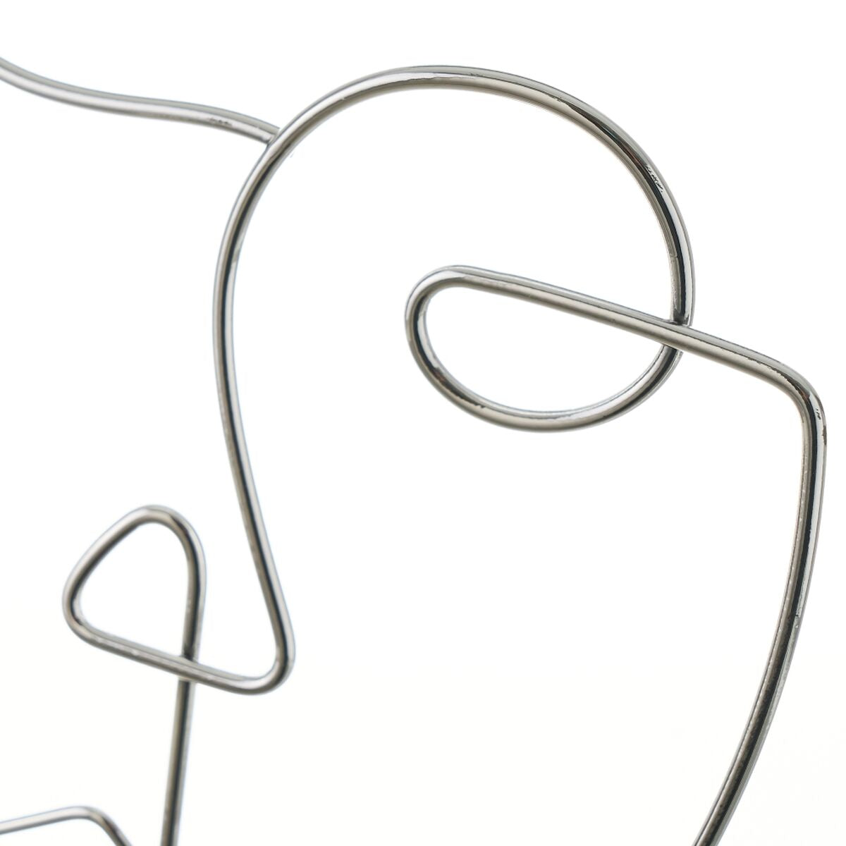 Bigbuy Home Decorative Figure White Silver Ceramic Iron 18,5 X 8 X 34,3 Cm