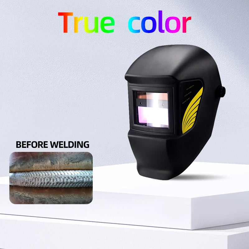 Smart solar lithium battery automatically darkens TIG MIG MMA MAG True color welding mask/welder helmet and PC protection sheet