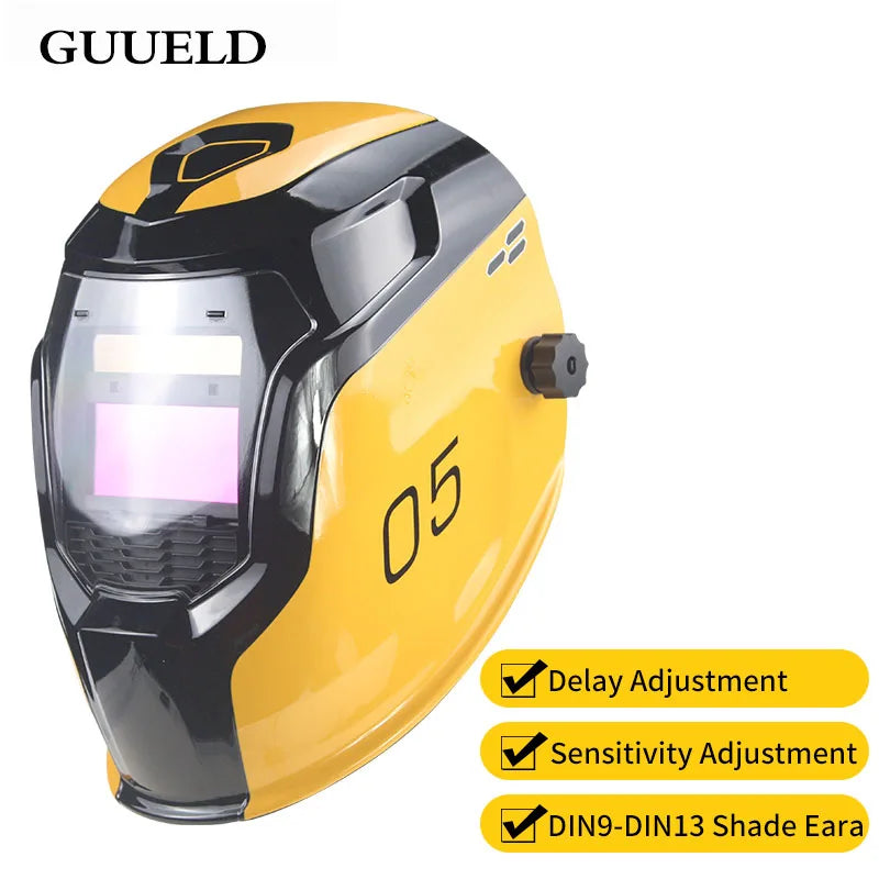 Smart solar lithium battery automatically darkens TIG MIG MMA MAG True color welding mask/welder helmet and PC protection sheet