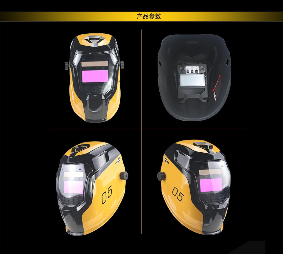 Smart solar lithium battery automatically darkens TIG MIG MMA MAG True color welding mask/welder helmet and PC protection sheet