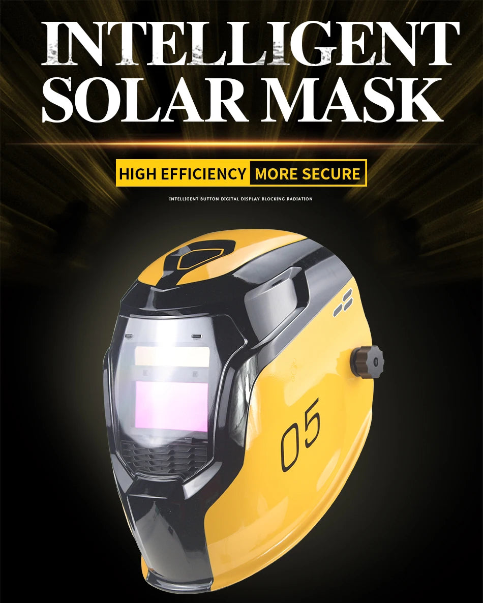 Smart solar lithium battery automatically darkens TIG MIG MMA MAG True color welding mask/welder helmet and PC protection sheet