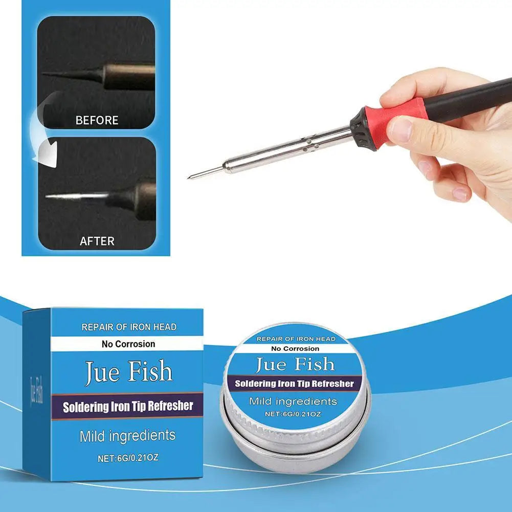 6g Electrical Soldering Iron Tip Cleaning Paste Plaster Cream Resurrection Non-stick Solder Refresher Tool Tin I5K8