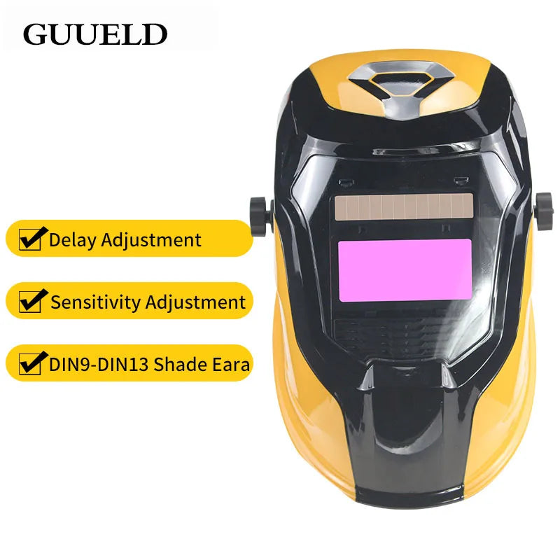 Smart solar lithium battery automatically darkens TIG MIG MMA MAG True color welding mask/welder helmet and PC protection sheet