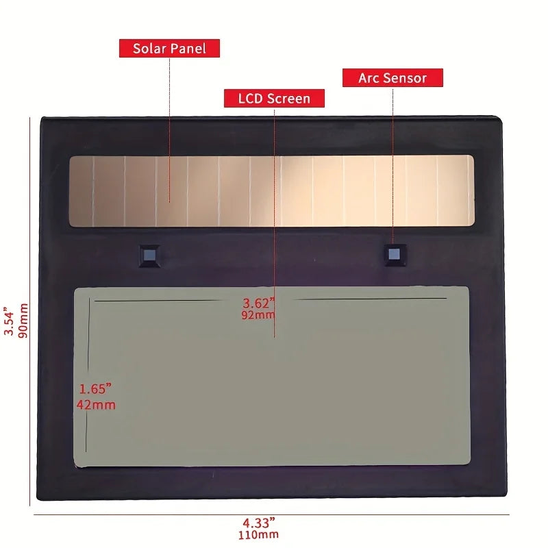 Smart solar lithium battery automatically darkens TIG MIG MMA MAG True color welding mask/welder helmet and PC protection sheet