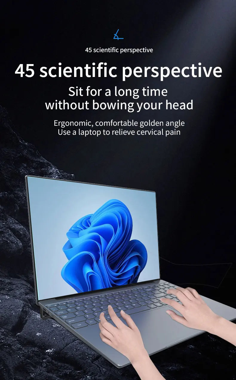 CARBAYTA Intel N95 Laptop 16 inch IPS Screen , 16GB RAM , Office Learning Computer Windows 10 11 Pro Gaming Notebook