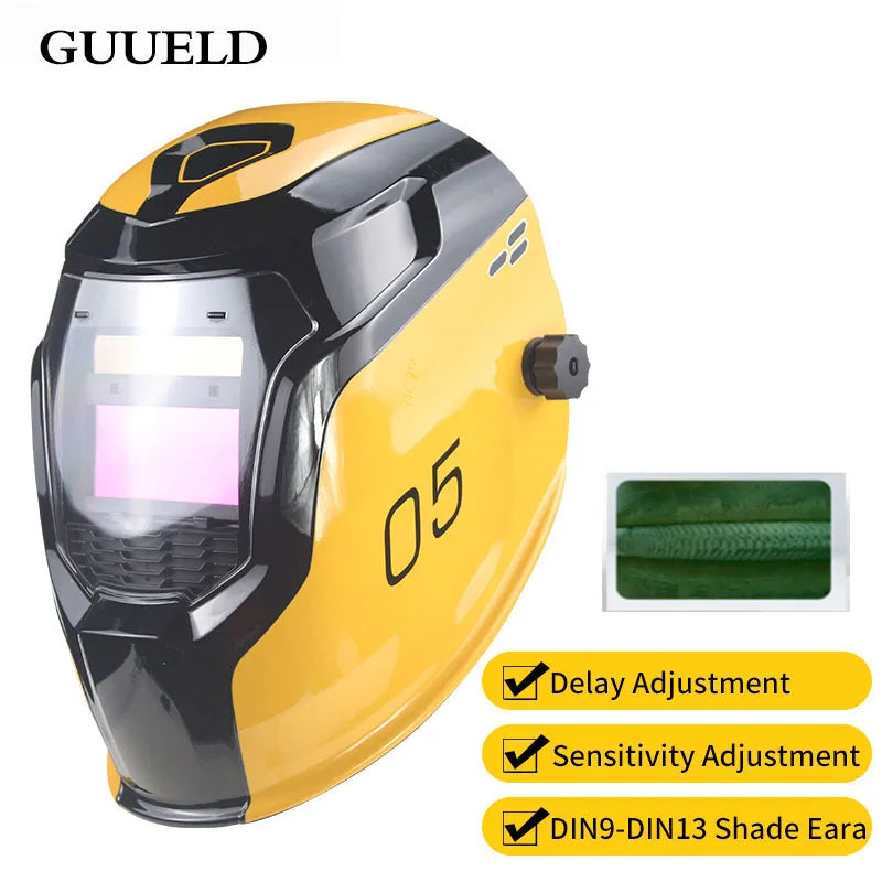 Smart solar lithium battery automatically darkens TIG MIG MMA MAG True color welding mask/welder helmet and PC protection sheet