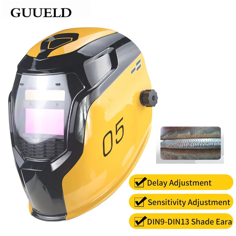 Smart solar lithium battery automatically darkens TIG MIG MMA MAG True color welding mask/welder helmet and PC protection sheet