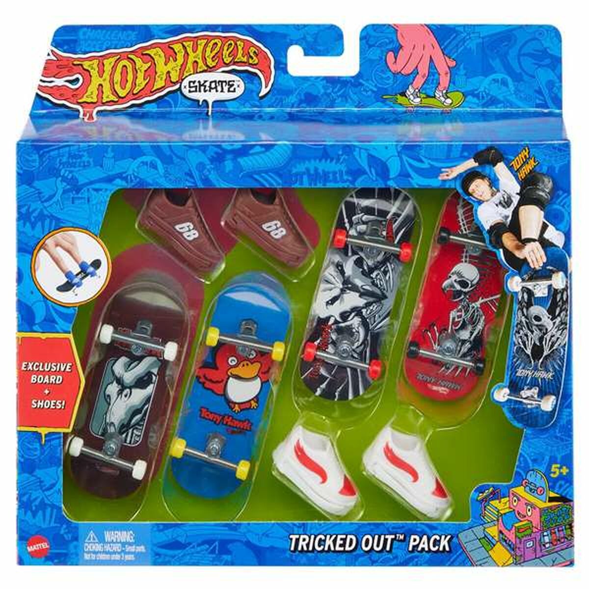 Hot Wheels Finger Skateboard Hot Wheels    8 Pieces