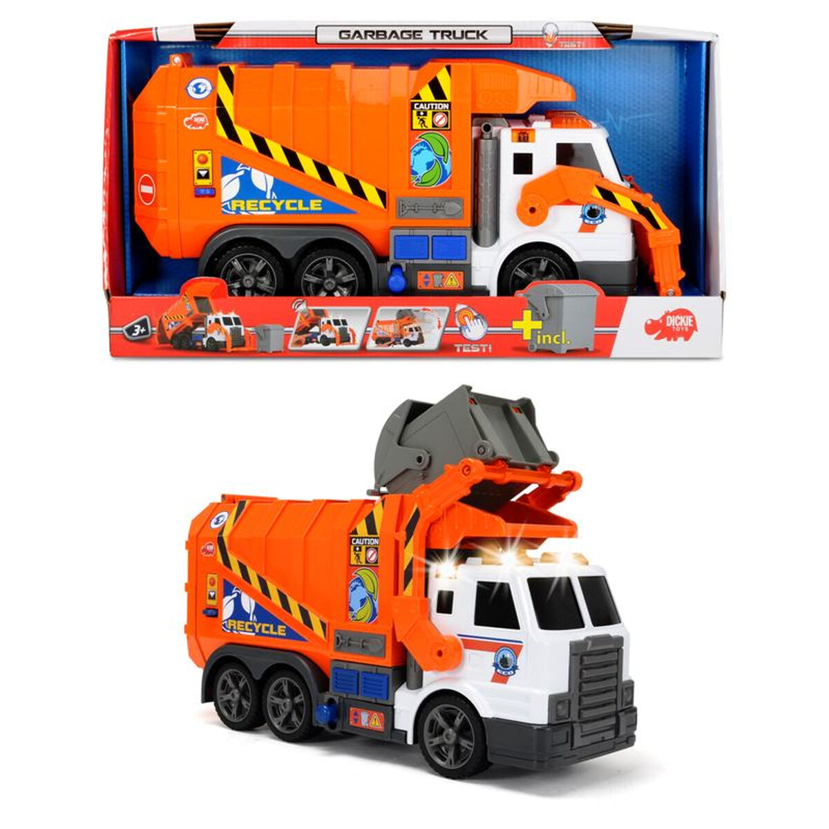 Dickie Toys Garbage Truck Dickie Toys 186380 Orange