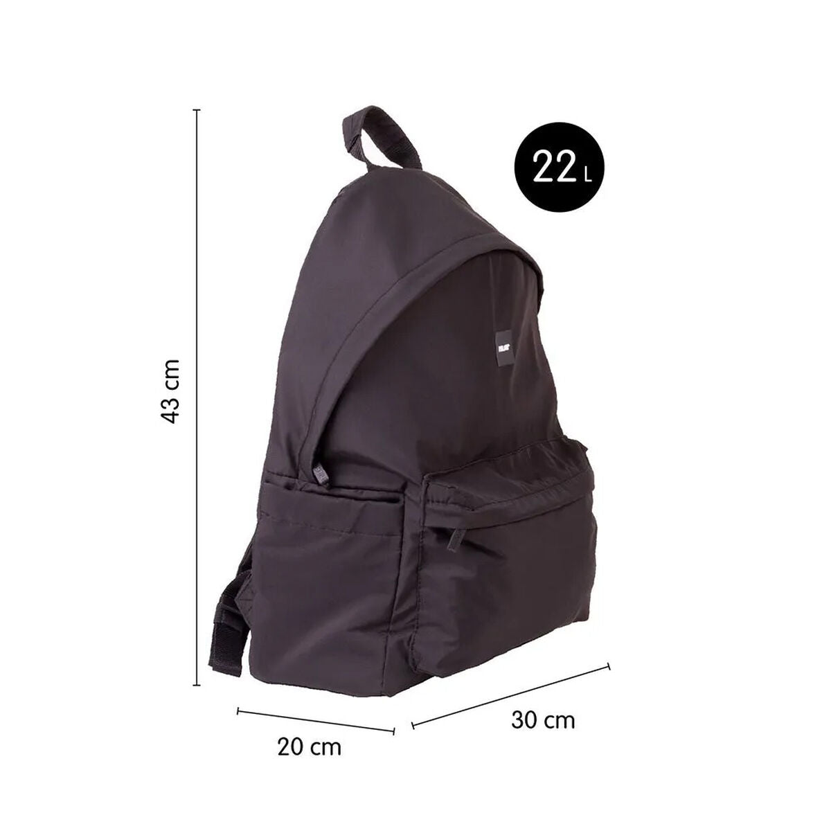 Milan Casual Backpack Milan Shadow Black 22 L 41 X 30 X 18 Cm