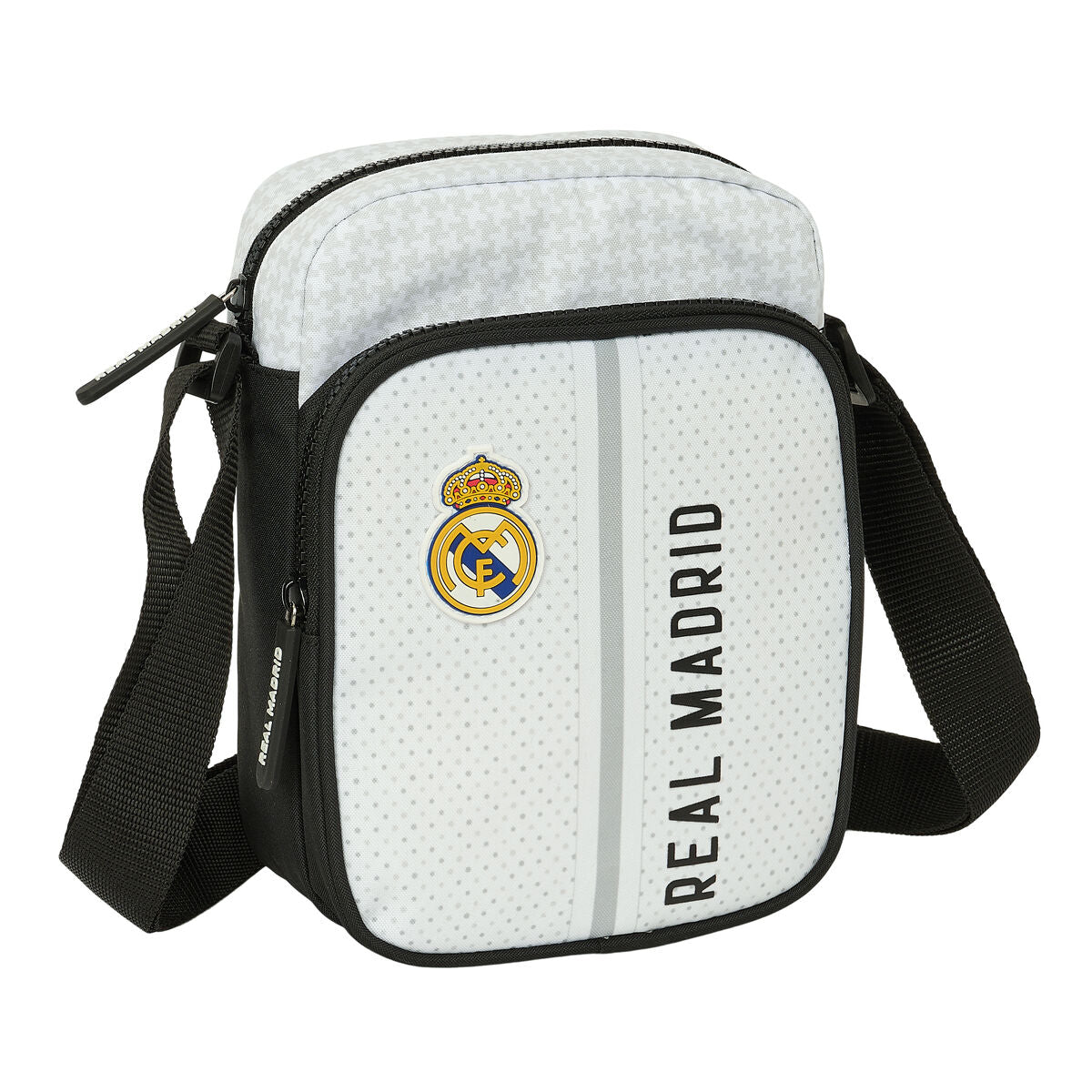 Real Madrid C.f. Shoulder Bag Real Madrid C.f. White Grey 16 X 22 X 6 Cm