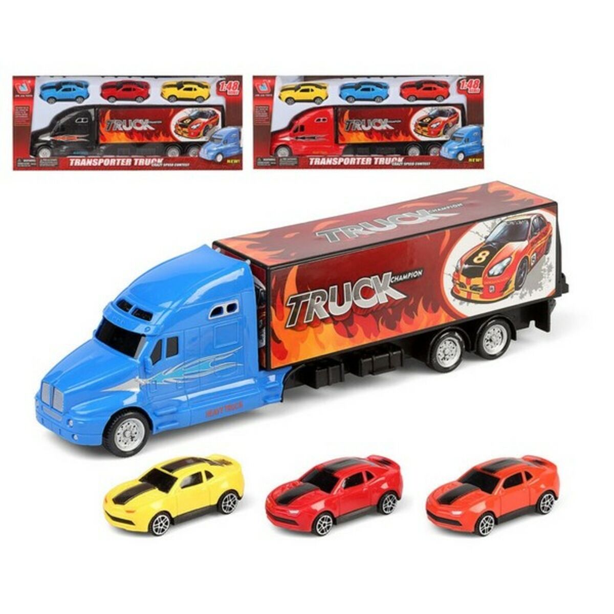 Bigbuy Fun Truck Carrier And Cars (35 X 14 Cm)