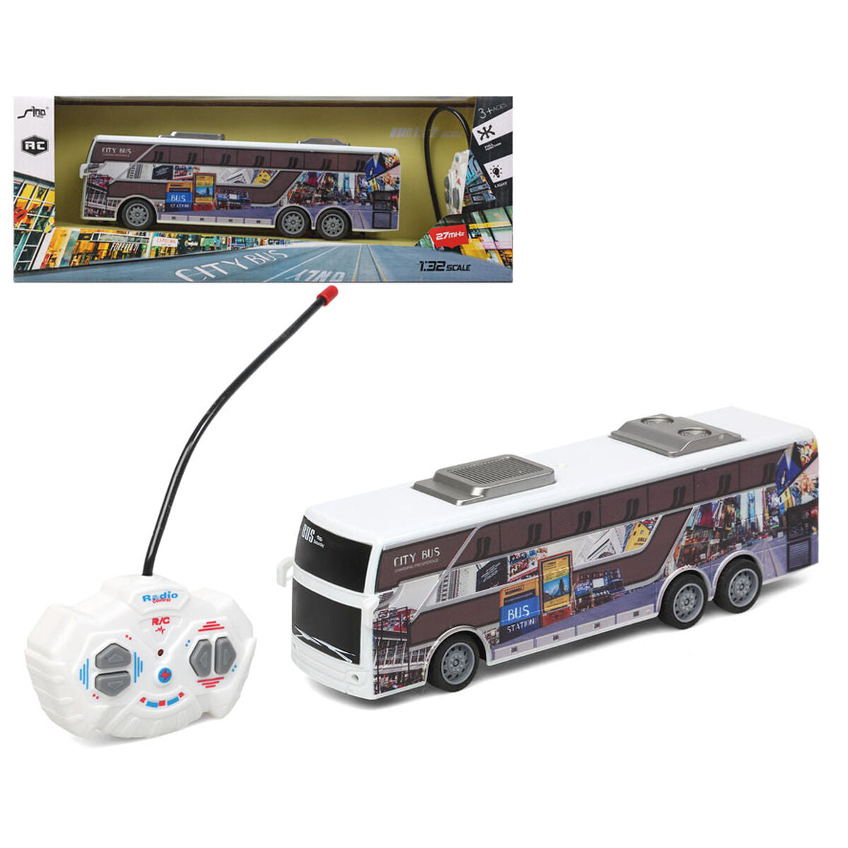 Bigbuy Kids Bus 36 X 14 Cm Radio Control 1:32