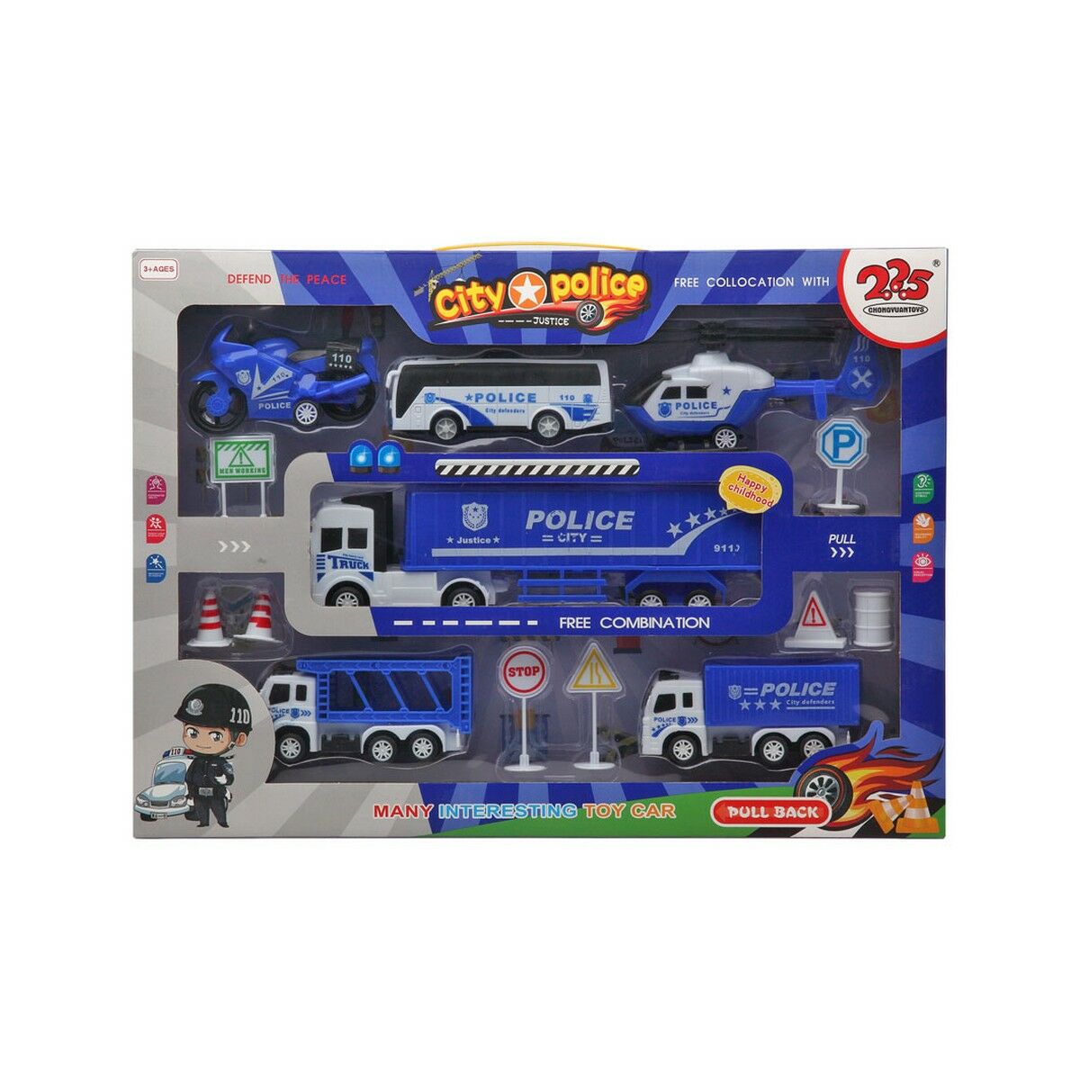 Bigbuy Kids Vehicle Playset City Police 45 X 33 X 6 Cm