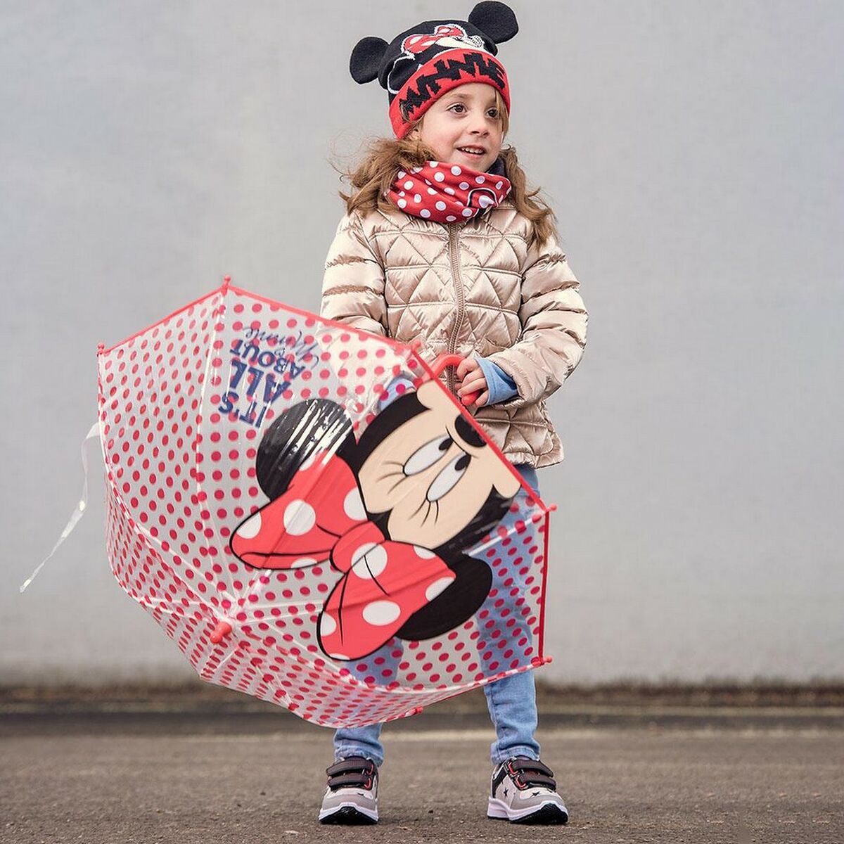 Minnie Mouse Umbrella Minnie Mouse Red 100 % Poe (Ø 71 Cm)