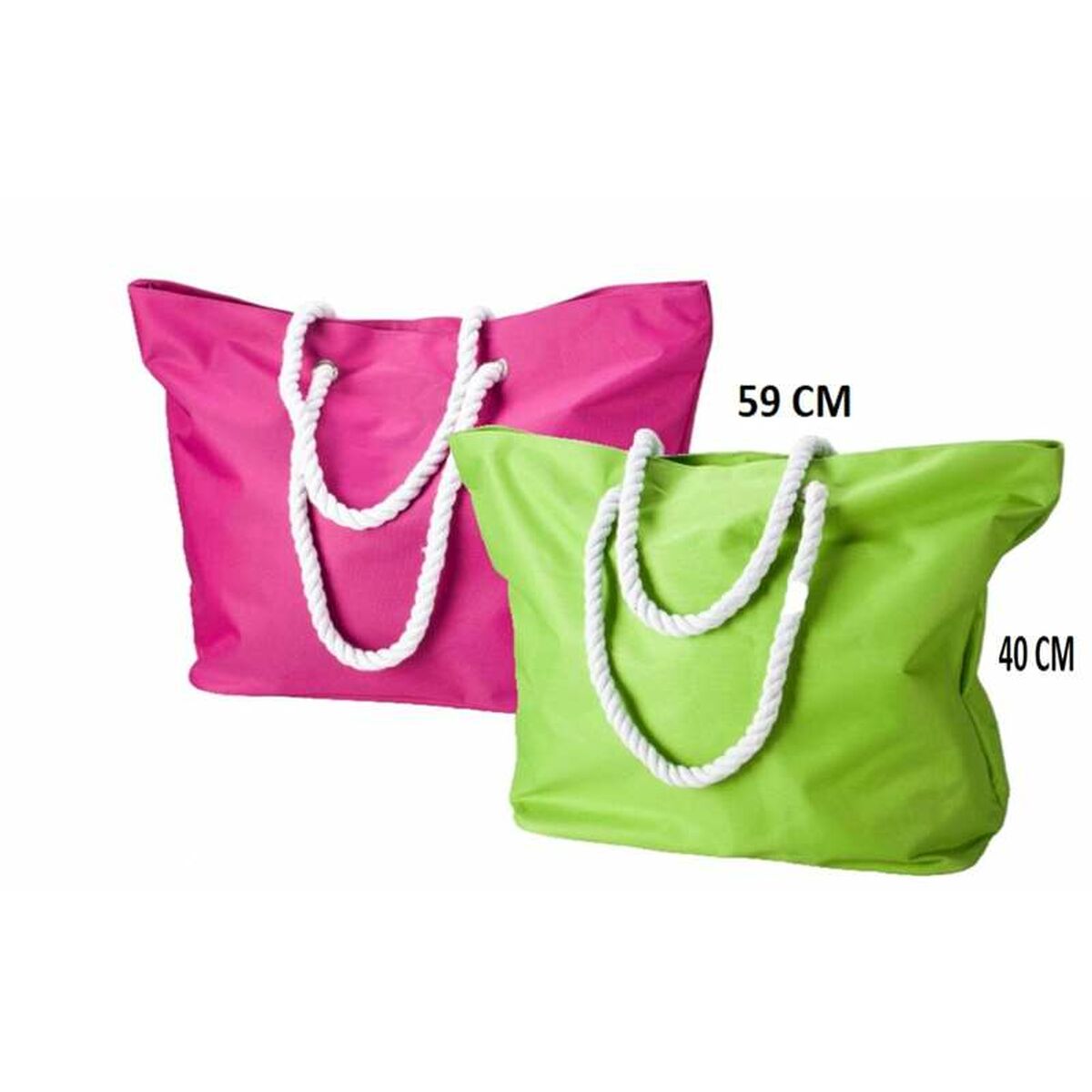 Bigbuy Outdoor Beach Bag Green Pink Oxford 59 X 19 X 40 Cm