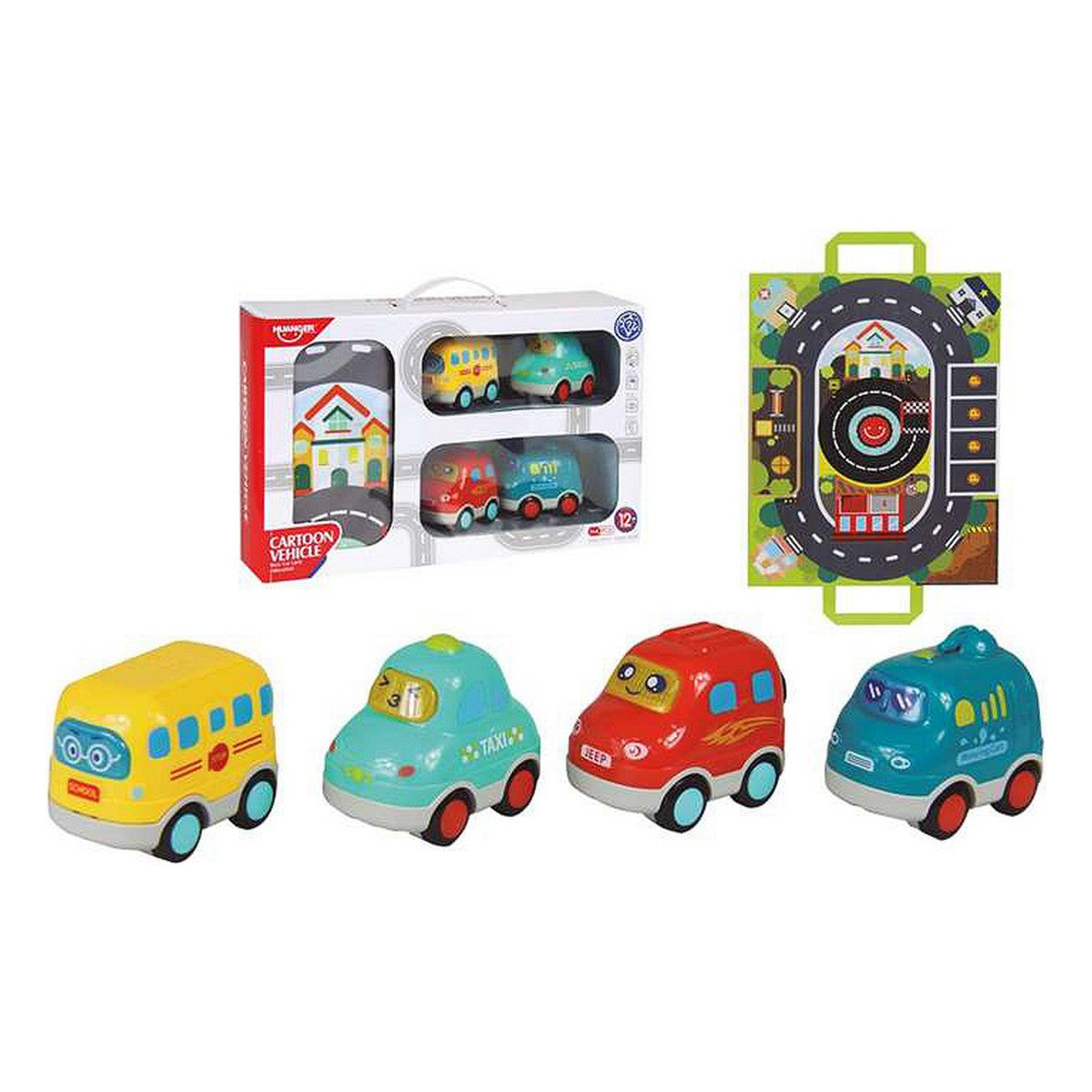 Bigbuy Fun Set Of Cars Tapestry Road