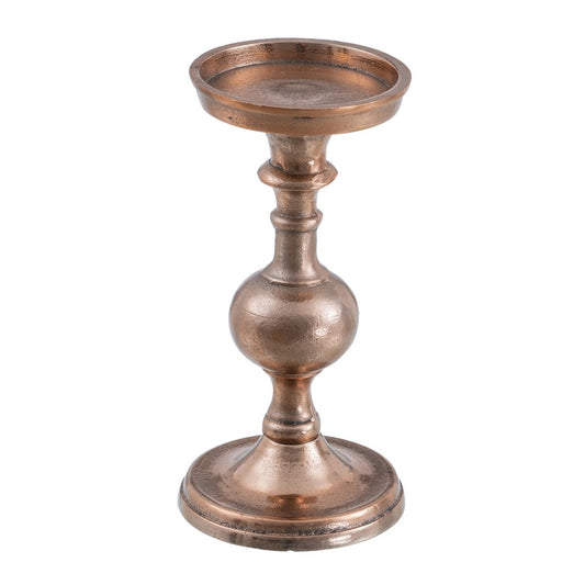 Bigbuy Home Candleholder Copper Aluminium 9 X 9 X 24 Cm