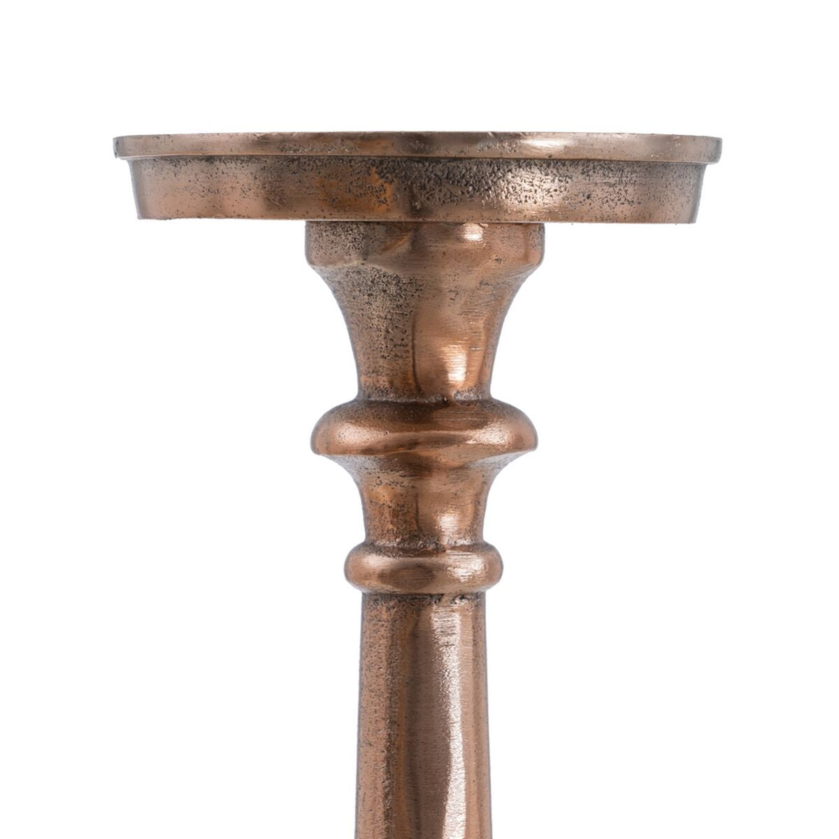 Bigbuy Home Candleholder Copper Aluminium 9 X 9 X 24 Cm