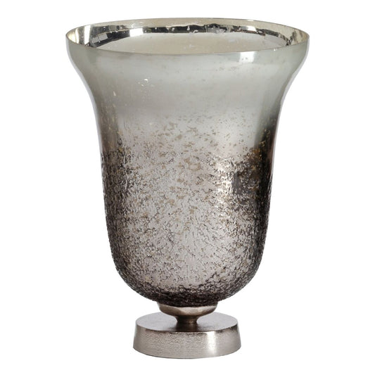 Bigbuy Home Vase Silver Aluminium Crystal 25 X 25 X 33 Cm