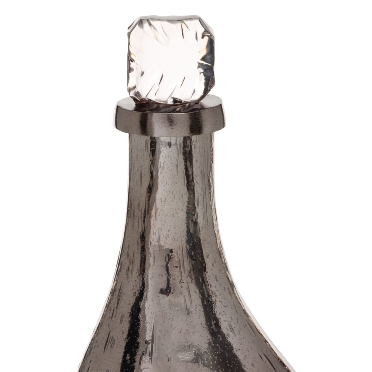 Bigbuy Home Bottle Silver Aluminium Crystal 15 X 13 X 54 Cm Decorative