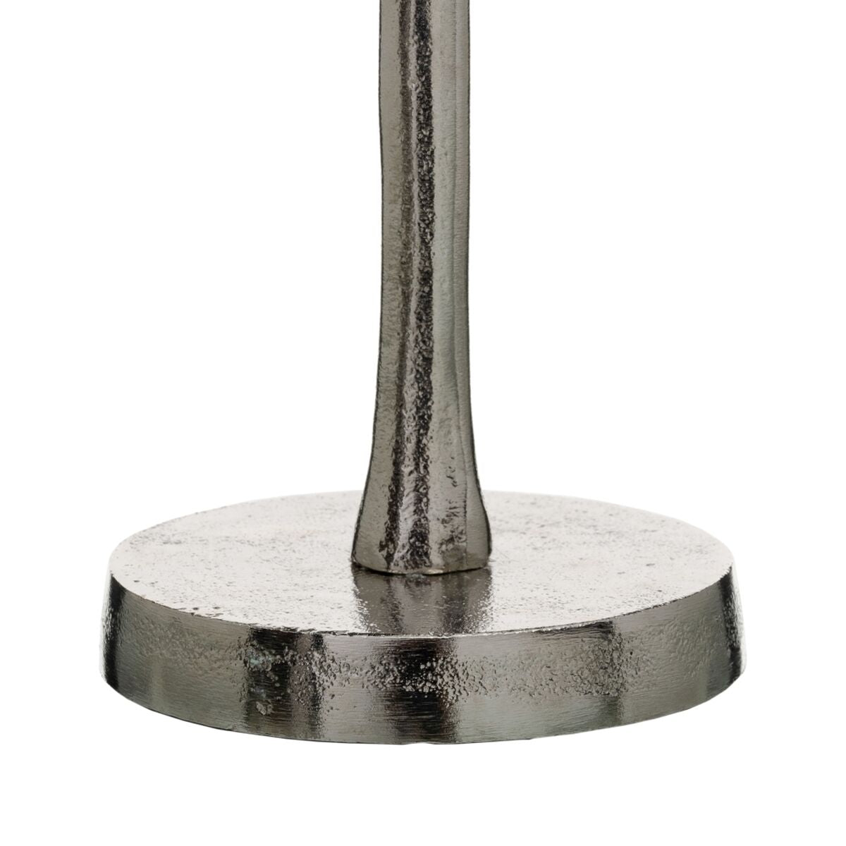 Bigbuy Home Candleholder Grey Silver Aluminium Crystal 11 X 11 X 48 Cm