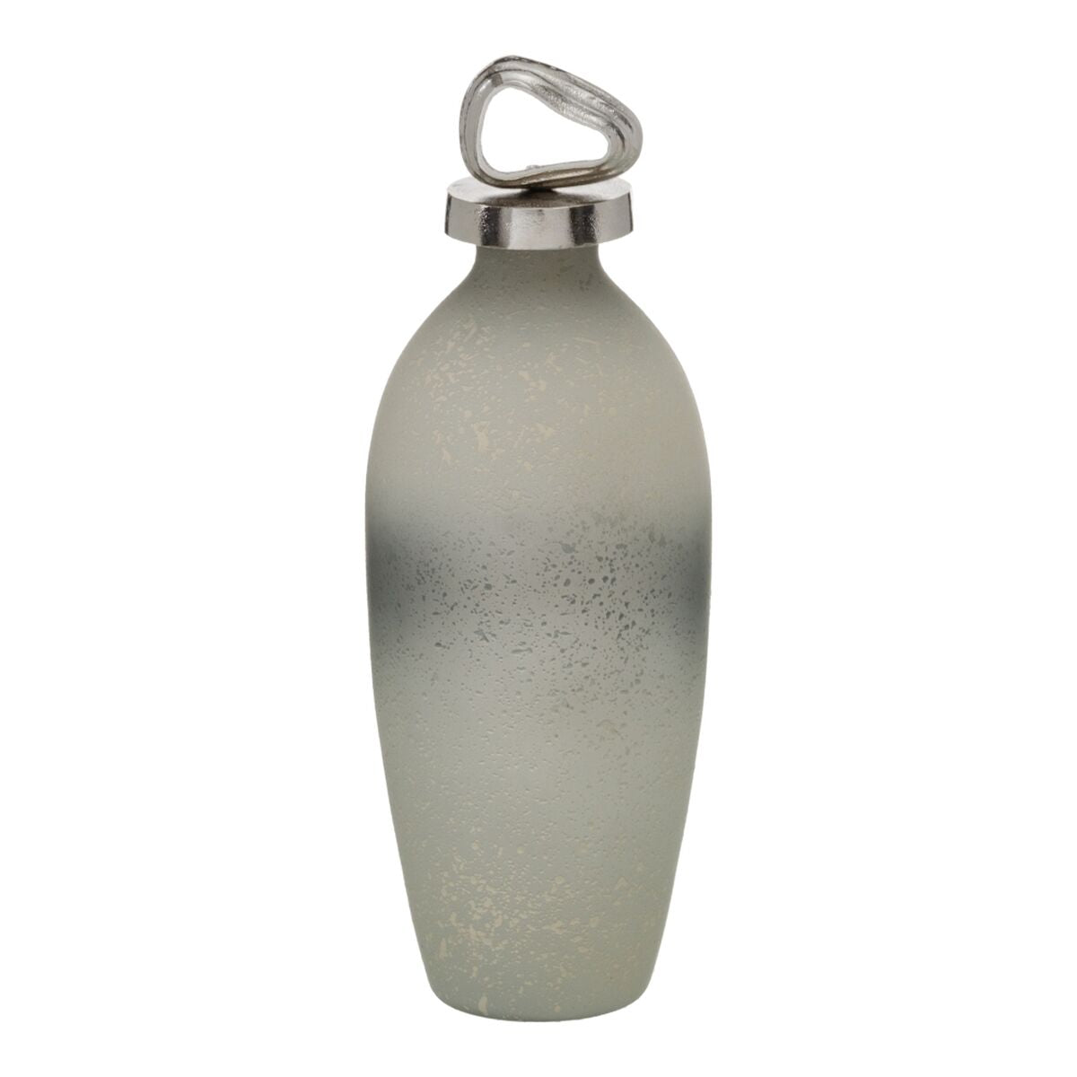 Bigbuy Home Bottle Grey Silver Aluminium Crystal 12 X 12 X 36 Cm Decorative