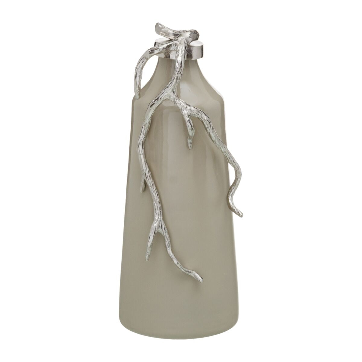 Bigbuy Home Bottle Beige Silver Aluminium Crystal 15 X 11 X 37 Cm Decorative