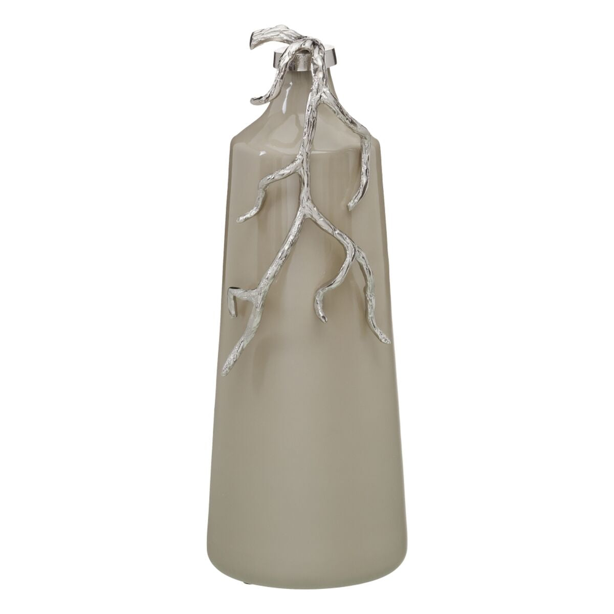 Bigbuy Home Bottle Beige Silver Aluminium Crystal 20 X 11 X 53 Cm Decorative