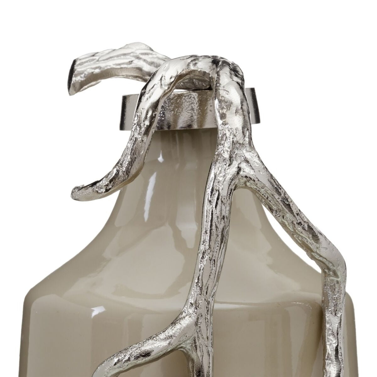 Bigbuy Home Bottle Beige Silver Aluminium Crystal 20 X 11 X 53 Cm Decorative