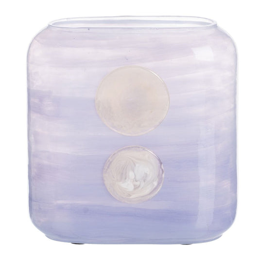 Bigbuy Home Vase Blue White Resin Crystal 22 X 10 X 24 Cm