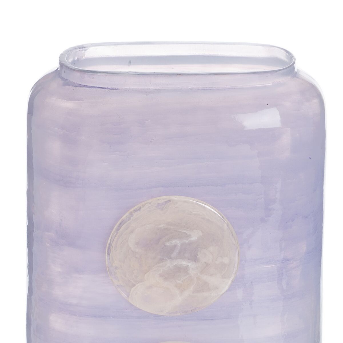 Bigbuy Home Vase Blue White Resin Crystal 17 X 9 X 34 Cm