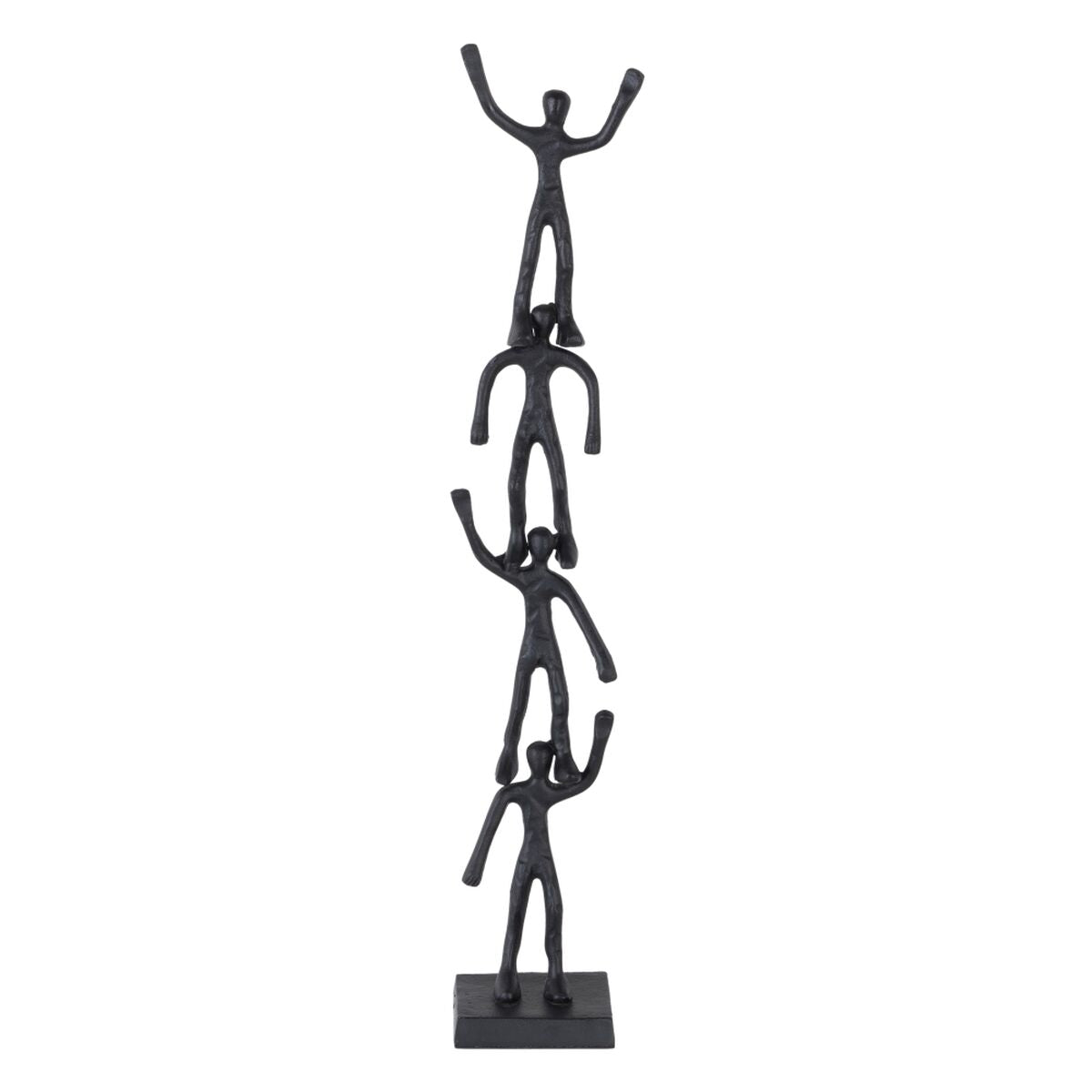 Bigbuy Home Decorative Figure Black Aluminium 13 X 12 X 75 Cm