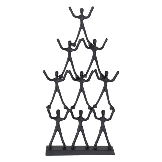 Bigbuy Home Decorative Figure Black Aluminium 36 X 8 X 70 Cm