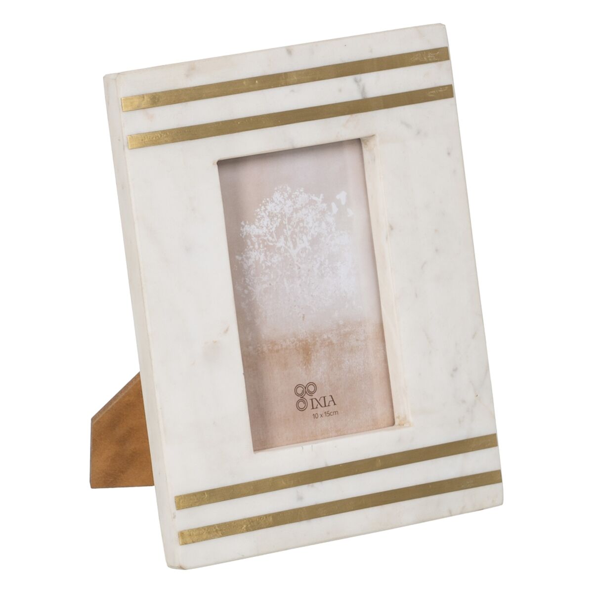 Bigbuy Home Photo Frame White Golden Copper Marble 10 X 15 Cm 19 X 1,5 X 24 Cm