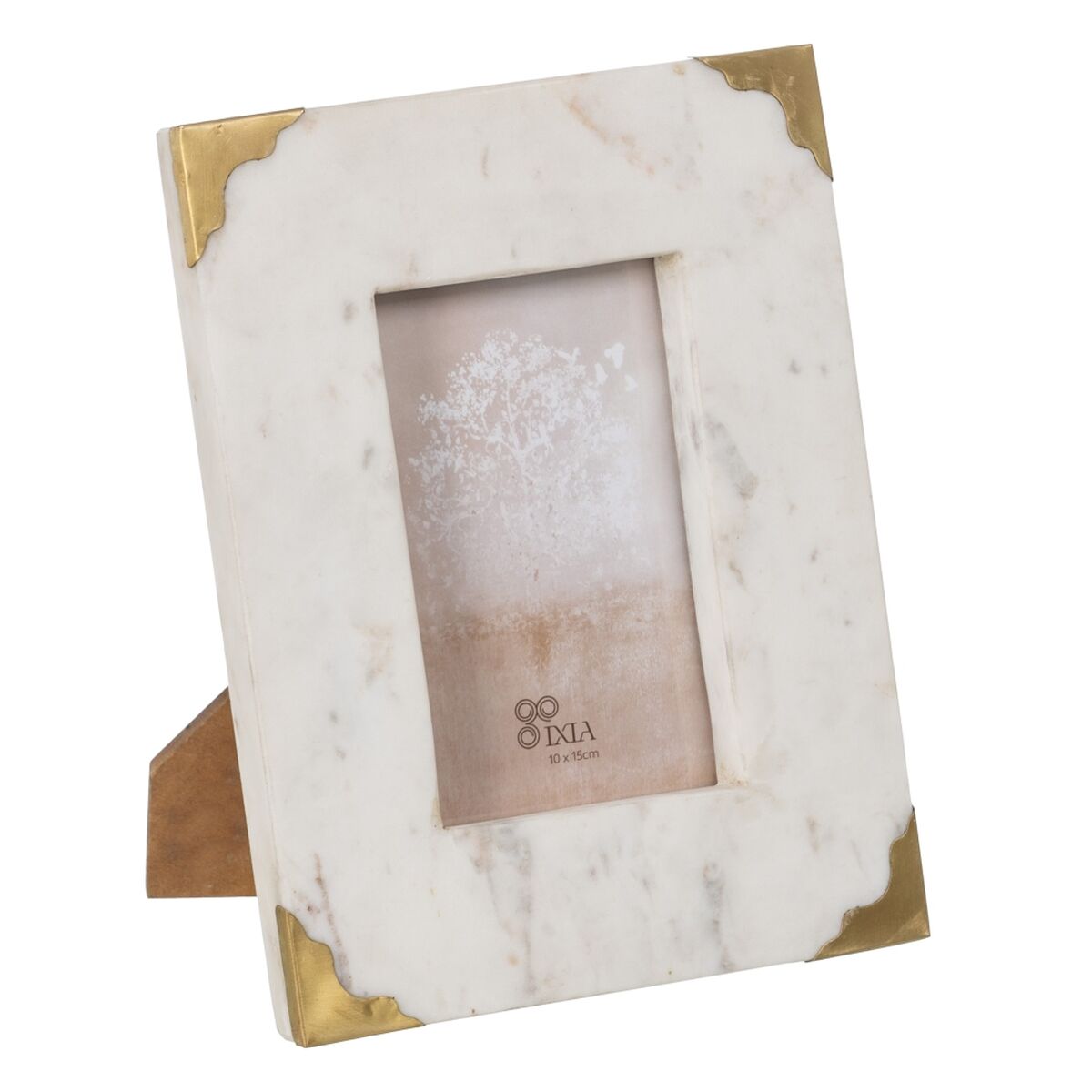 Bigbuy Home Photo Frame White Golden Copper Marble 10 X 15 Cm 19 X 1,5 X 24 Cm