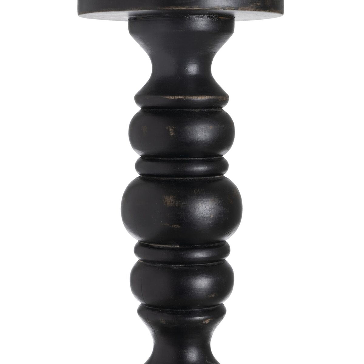 Bigbuy Home Candleholder Black Wood Crystal 12 X 12 X 62 Cm