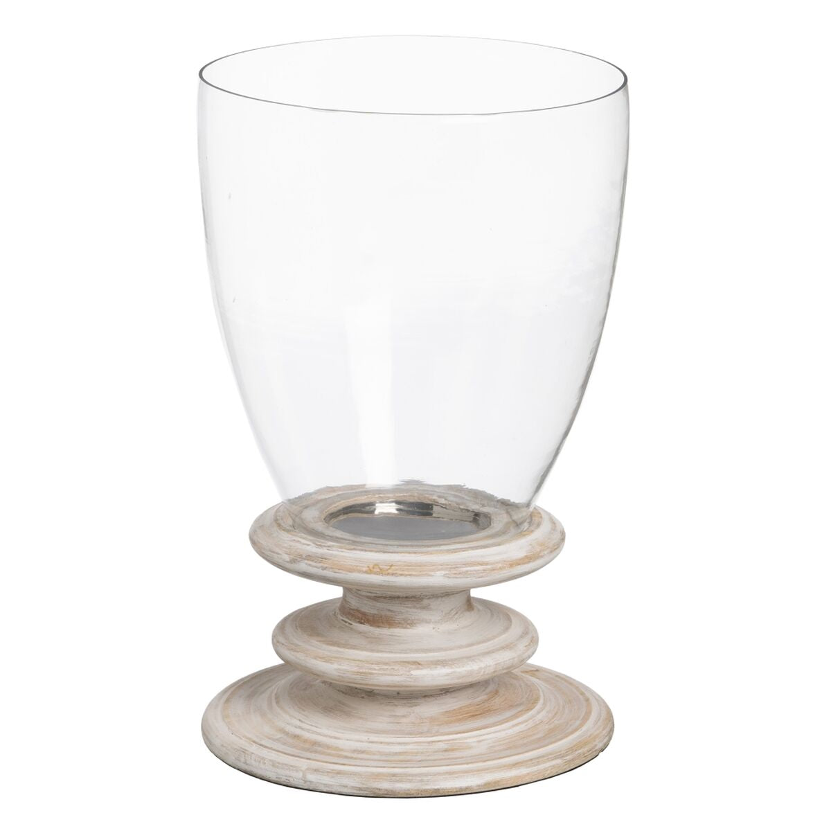 Bigbuy Home Candleholder White Wood Crystal 28 X 28 X 43 Cm