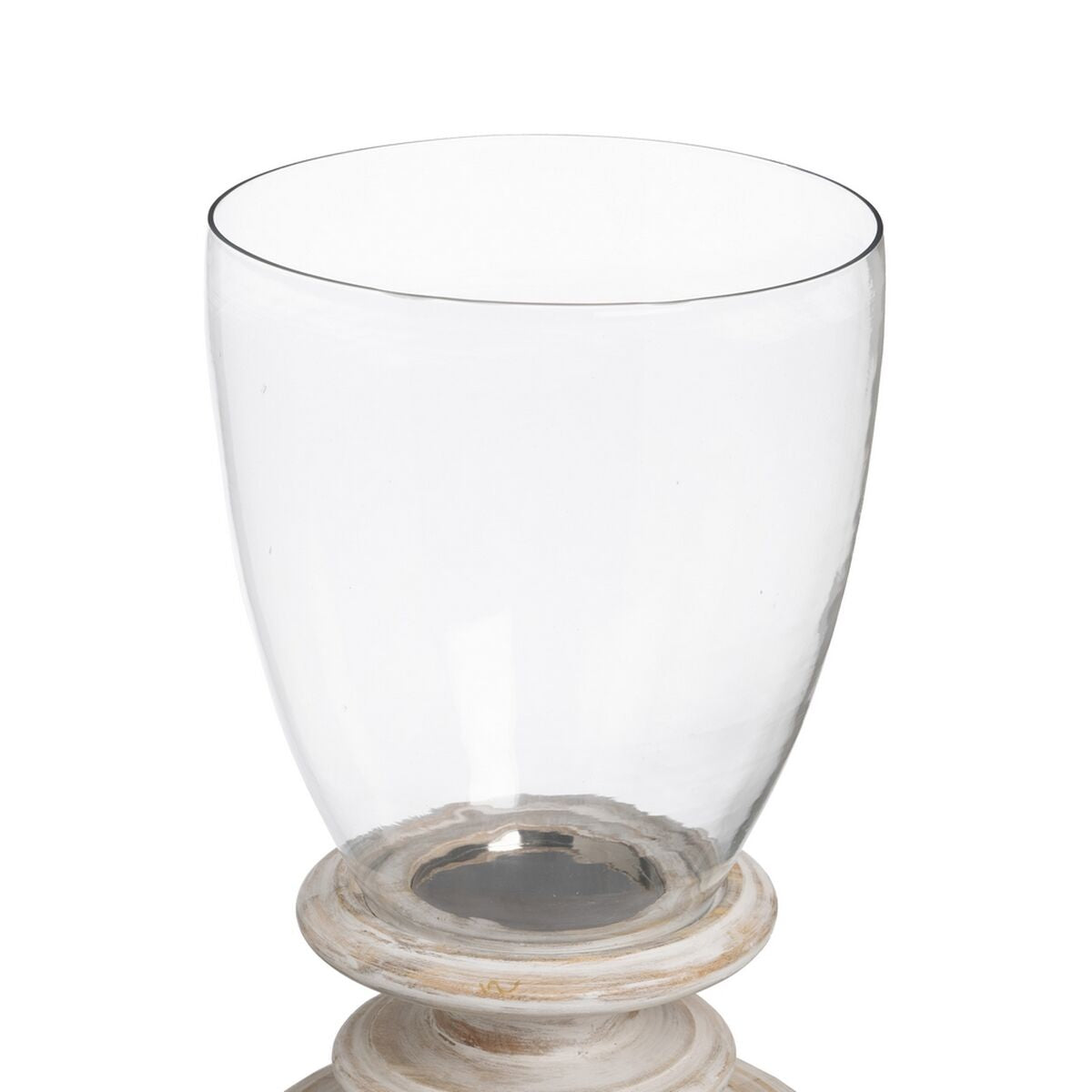 Bigbuy Home Candleholder White Wood Crystal 28 X 28 X 43 Cm