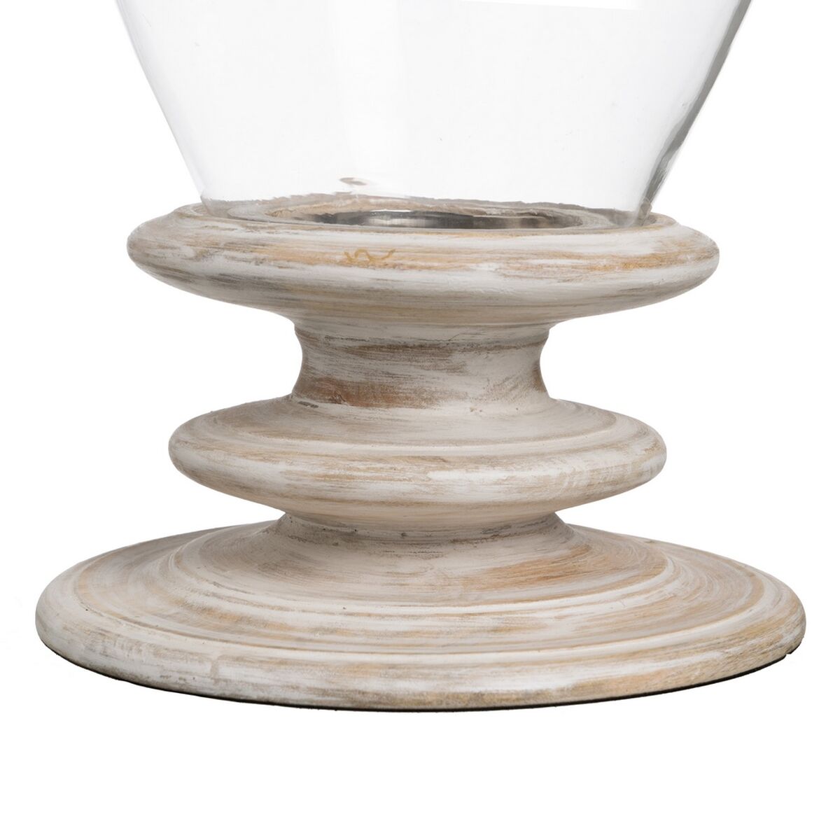 Bigbuy Home Candleholder White Wood Crystal 28 X 28 X 43 Cm