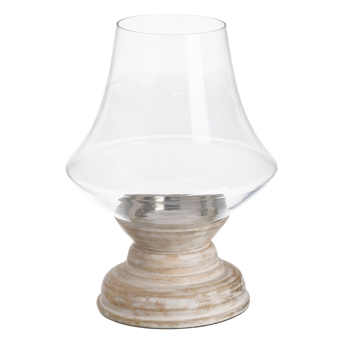 Bigbuy Home Candleholder White Wood Crystal 23 X 23 X 34 Cm