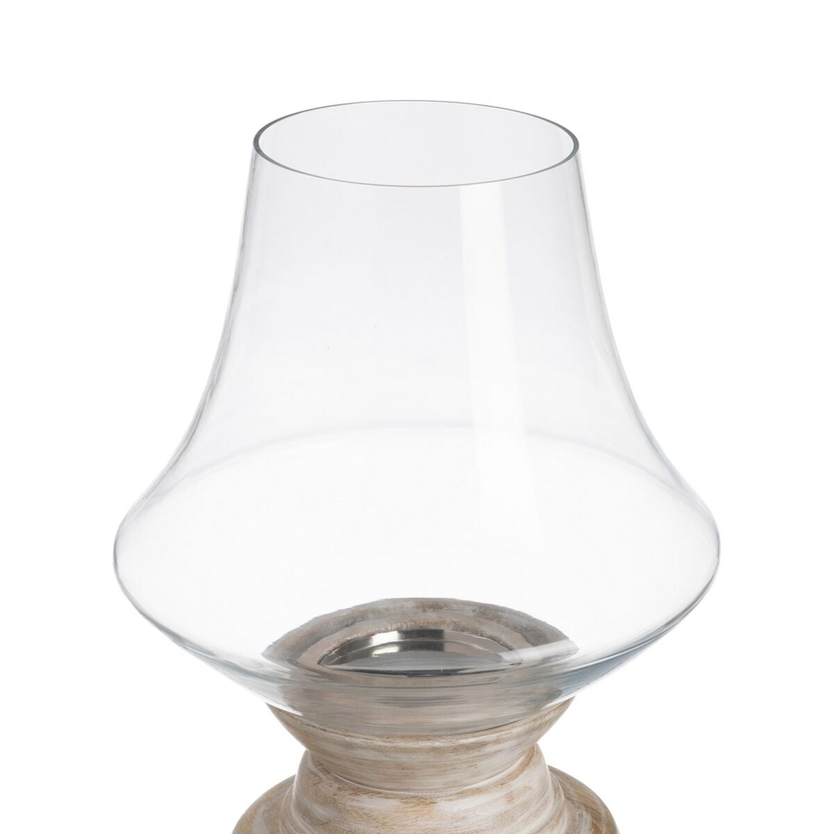 Bigbuy Home Candleholder White Wood Crystal 23 X 23 X 34 Cm