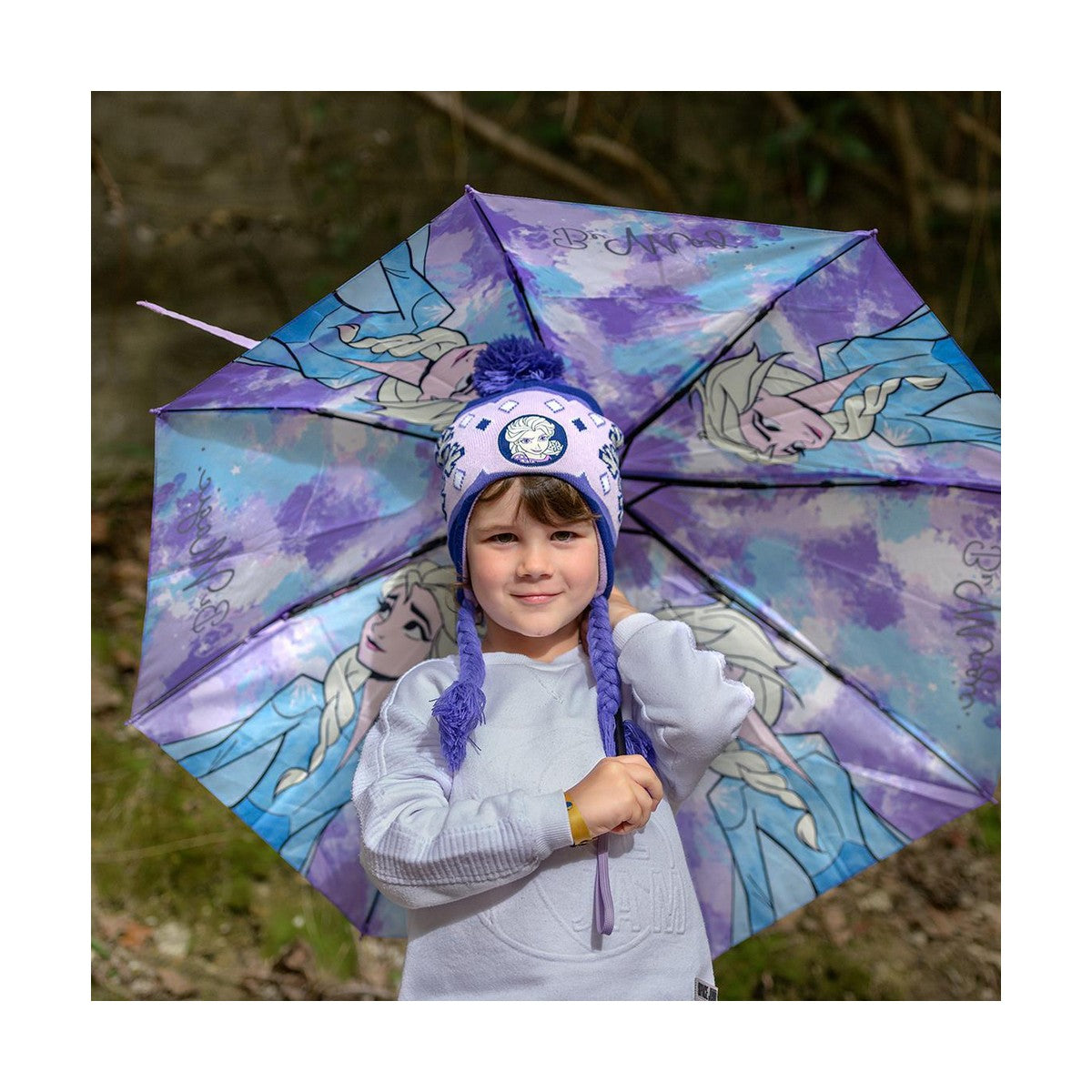 Frozen Foldable Umbrella Frozen Purple (Ø 92 Cm)