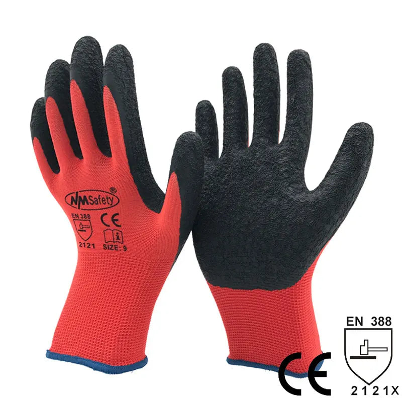 24Pieces/ 12 Pairs Latex Grip Safety Working Glove Construction Garden industry Polyester Gloves For Men or Woman