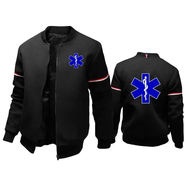 EMT Paramedic Emergency Medical Services Jacket Men Outdoor High Quality cotton Casual sports Men's cardigan jacket top