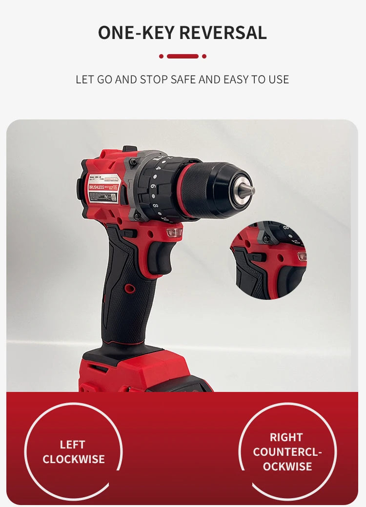 Milwaukee M18 Electric Drill 150 N.m Brushless Cordless Impact Drill Of Decoration Team Uses 18v Milwaukee Battery Power Tools