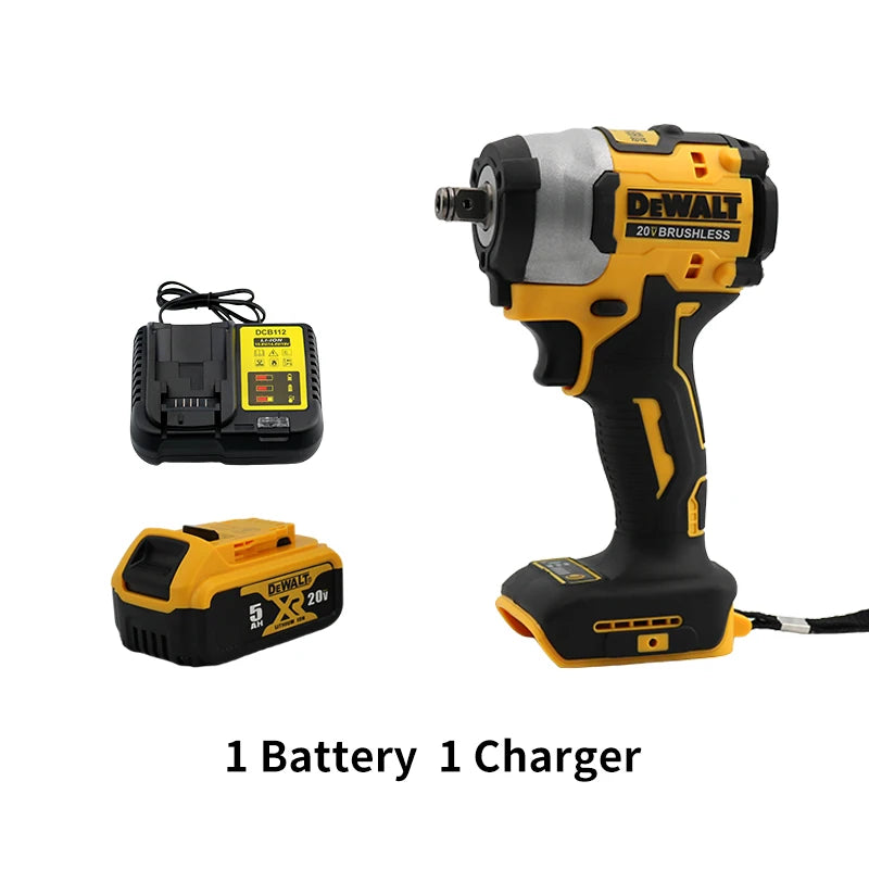 DEWALT DCF922 Cordless Impact Wrench 406NM Key Impact Brushless Electric Tool 20V Variable Speed Rechargeable Wrench