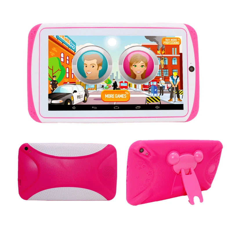 2025 Sales Android 10.0 KID Gift Tablet PC  7 INCH E98 With Silicon Bracket Case 1GBRAM +16G ROM  Dual Camera WIFI Quad Core