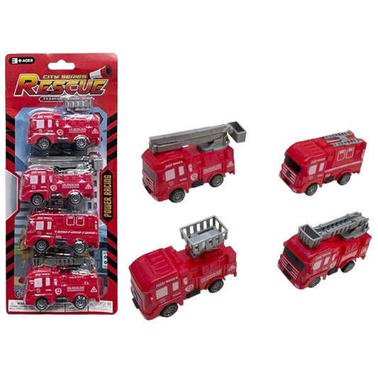 Bigbuy Fun Vehicle Playset Fire Engine 4 Pieces