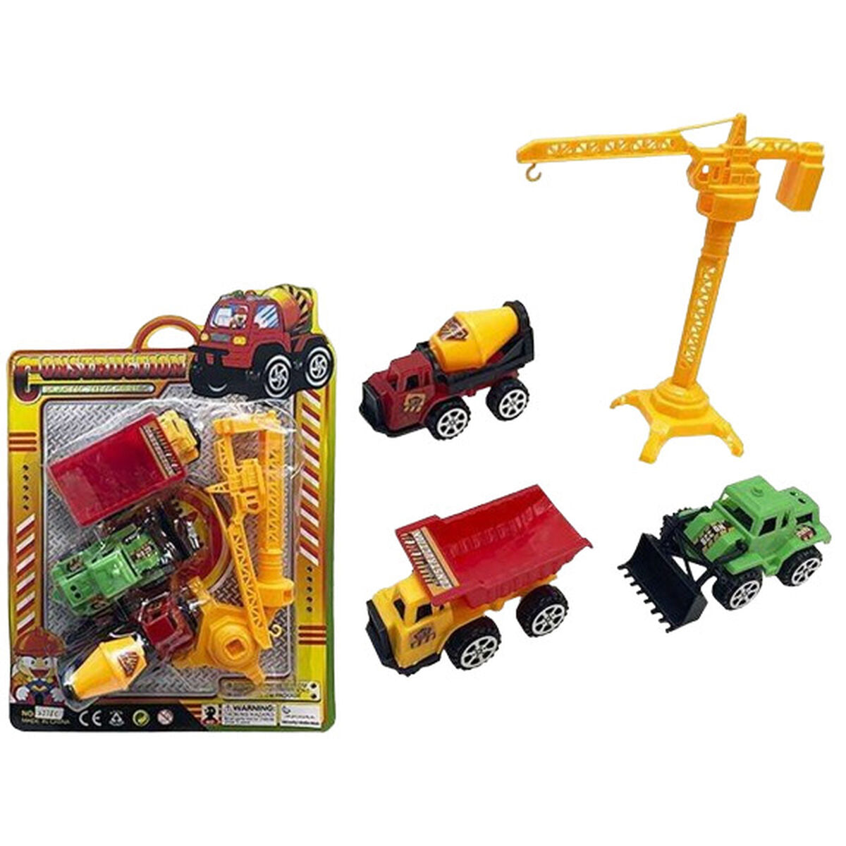 Bigbuy Fun Construction Work Vehicles (Set) 4 Pieces